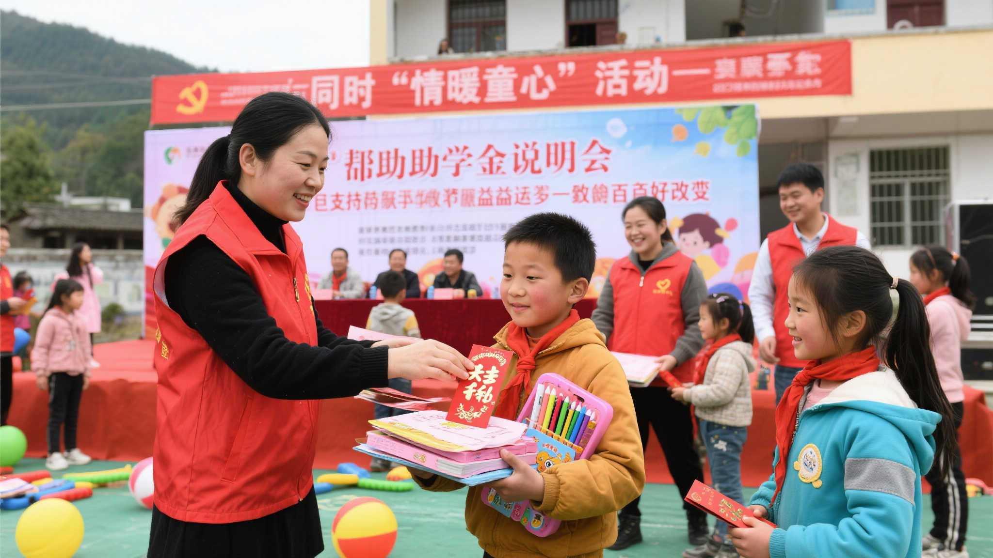 爱心福彩共庆六一 温暖童心传递希望 同时,“情暖童心”活动决不是简单送文具玩