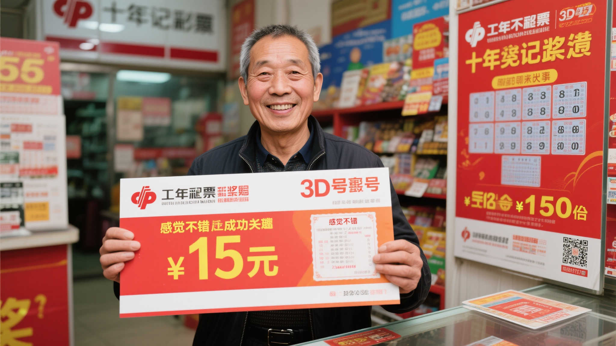 十年彩民喜中3D大奖15万 豪投150倍尽显信心 十年彩民喜中3D大奖15万 豪投150倍尽显信心