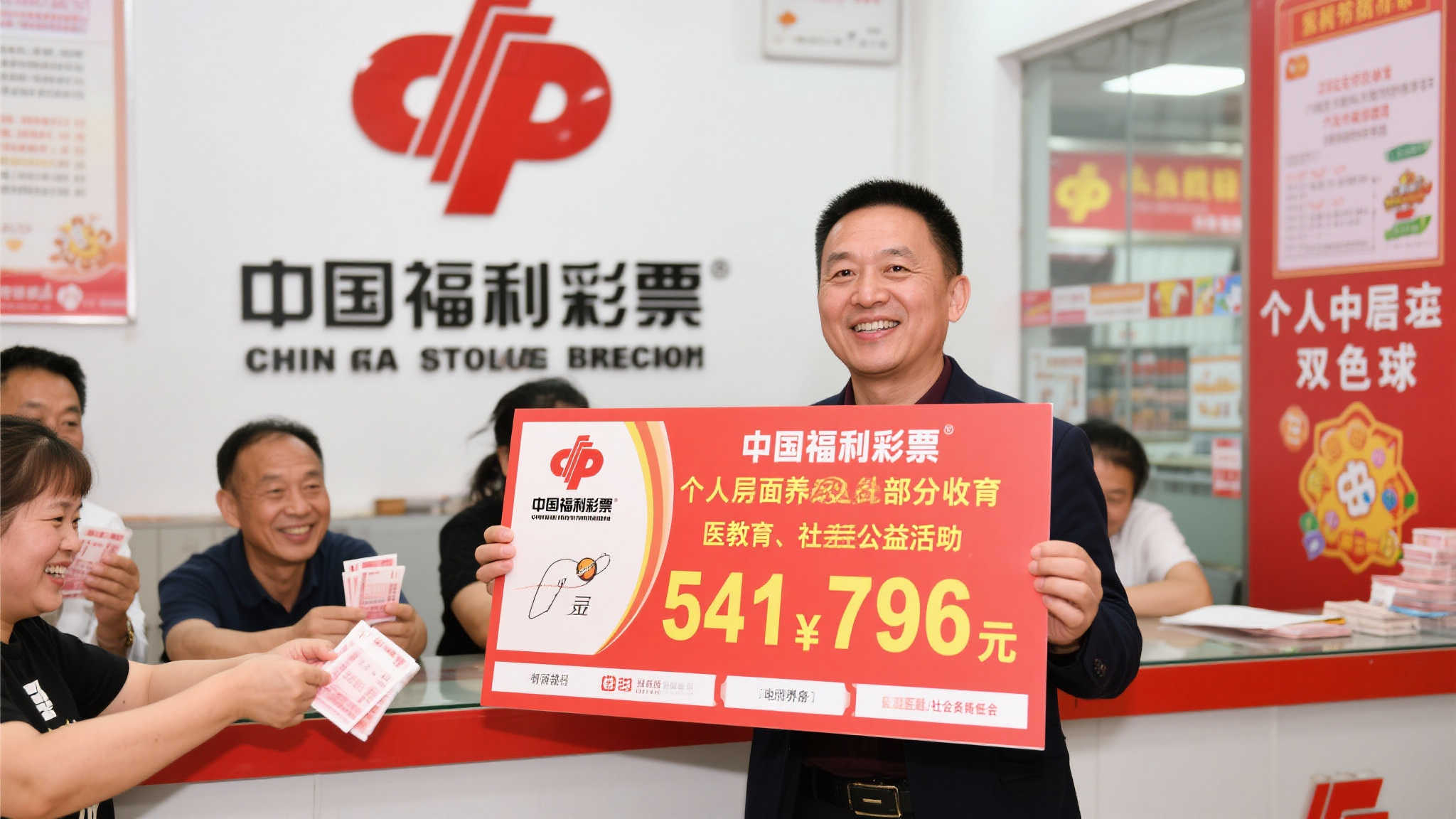 惊喜同框！双色球541万与796万幸运儿齐聚兑奖中心