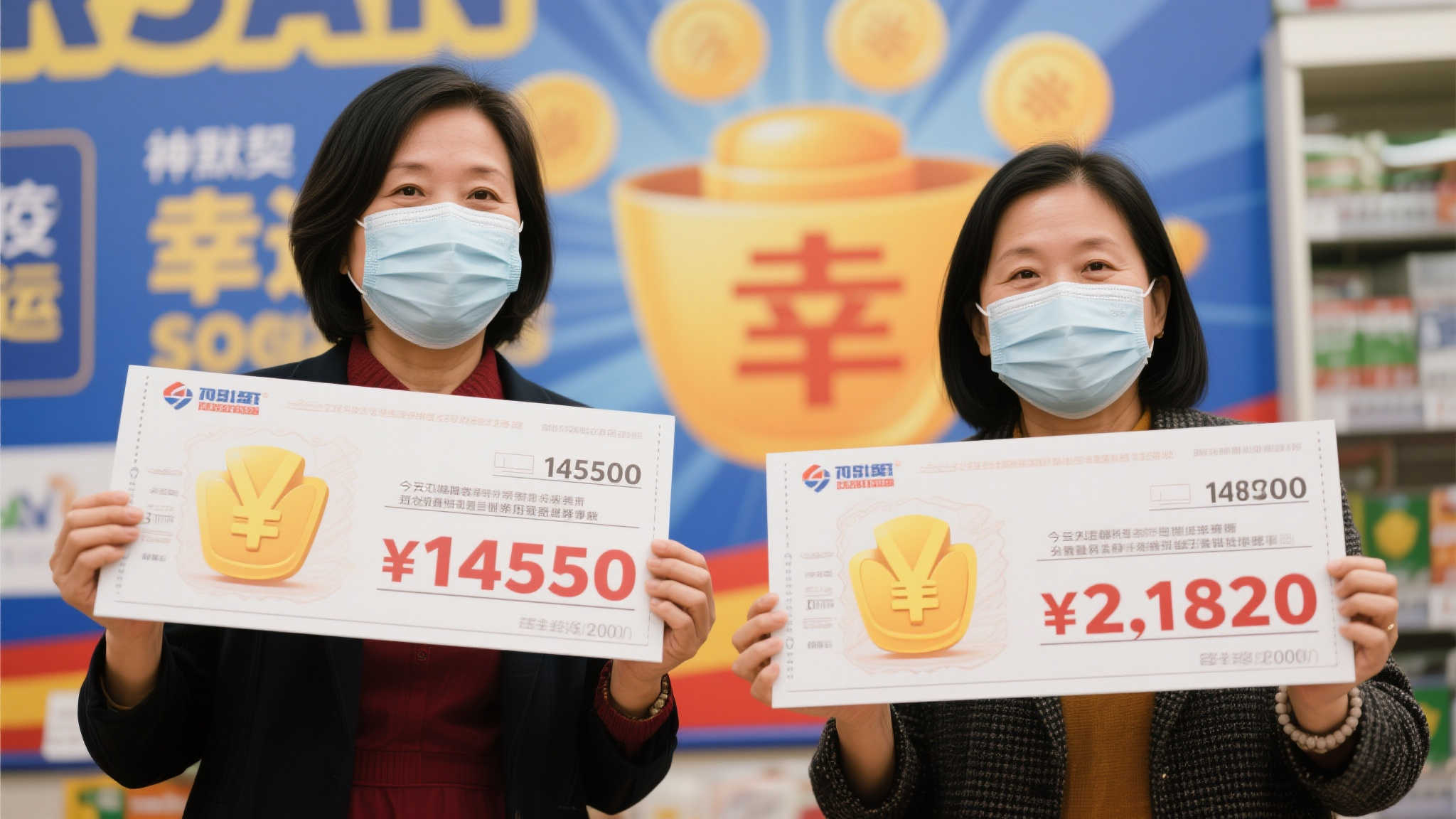 惊人默契！两位华人女士口罩遮面各揽1455万与2182万大奖