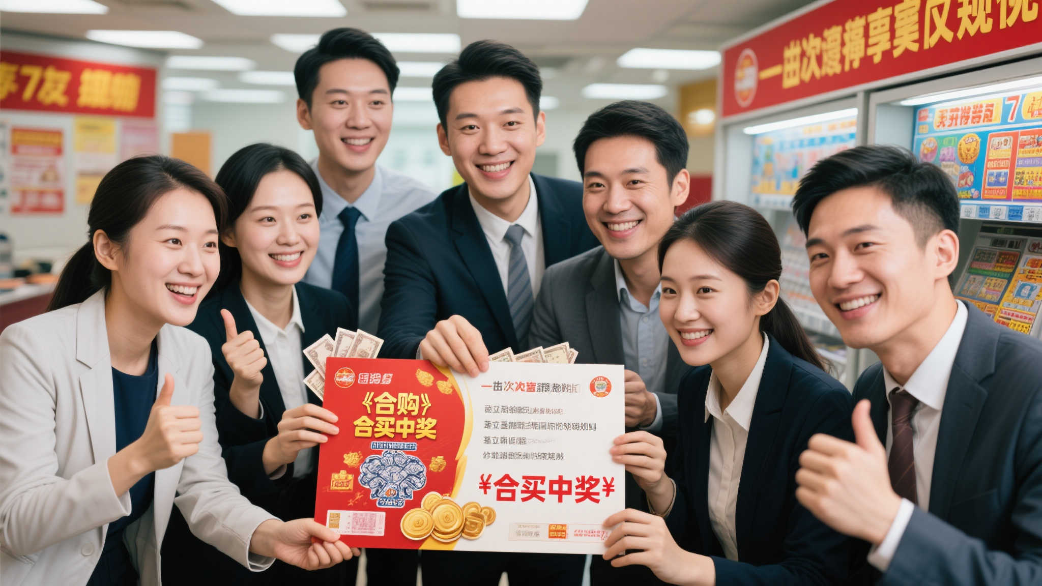 以本次事件为例，如果这7名同事能在购彩之
