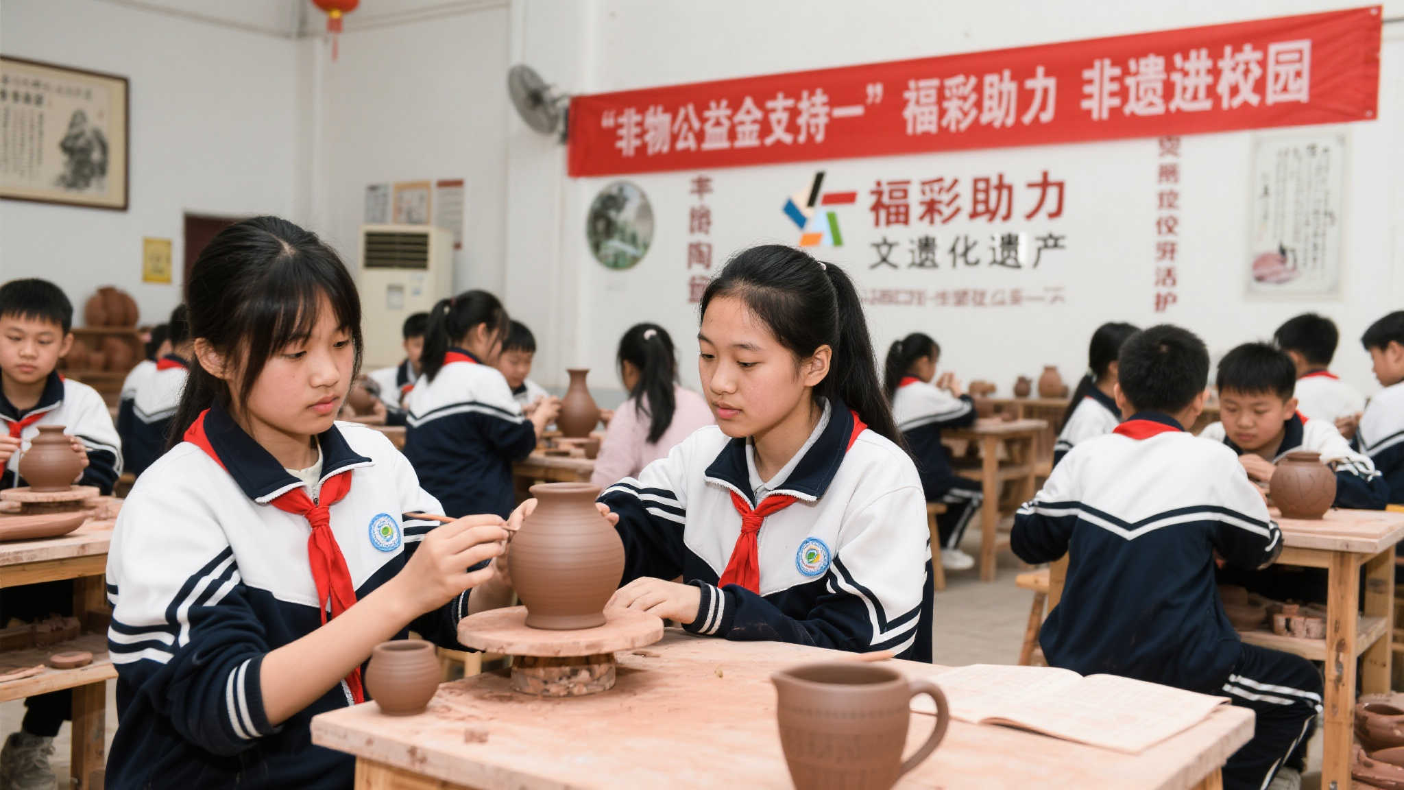 福彩携手非遗进课堂 焕发荣昌陶文化新生机 前言:传承与创新共舞,非遗焕发校园春色
