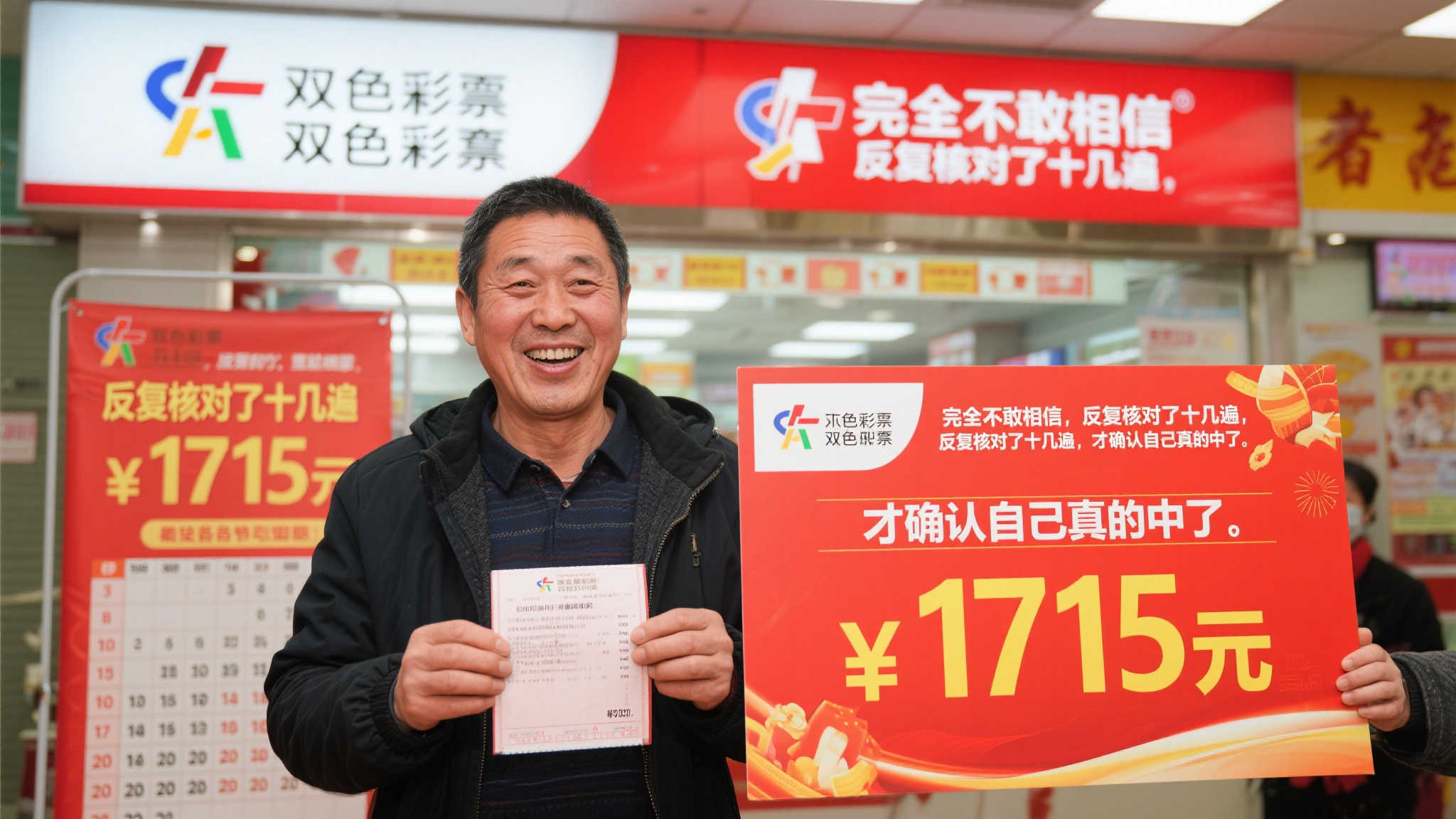 终于，在最近一期的双色球开奖中，他的坚持