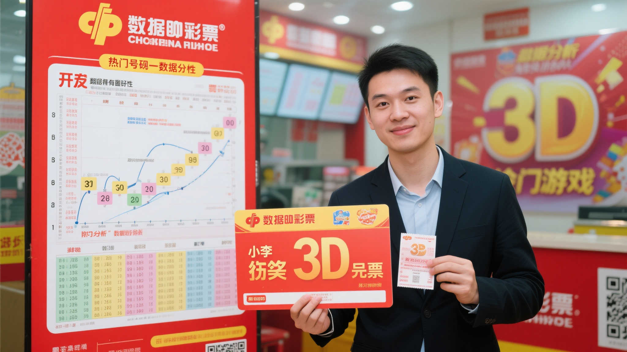 男子凭借走势图研究，百倍投注3D游戏揽获10.4万大奖