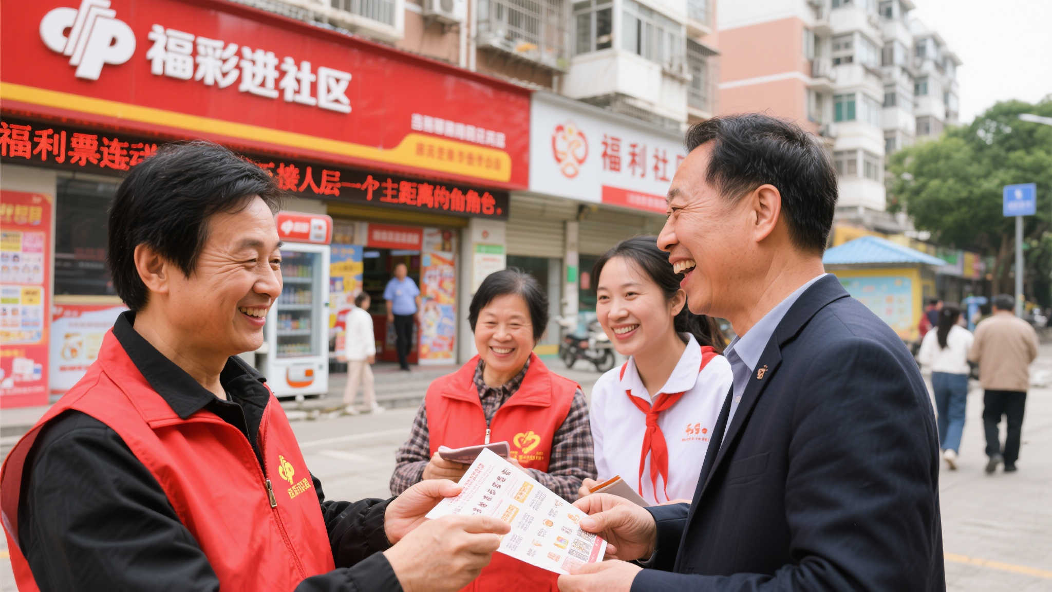社区携手福彩,共创公益新生活 当说到“福彩进社区”,其实指的是福利彩票